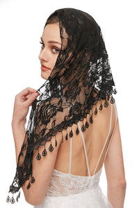 Mantilla Veil Triangle Lace Veils Mass Head Cover Church Bridal Veil for Wedding Bridesmaids