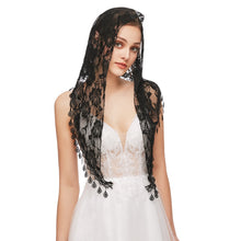 Load image into Gallery viewer, Mantilla Veil Triangle Lace Veils Mass Head Cover Church Bridal Veil for Wedding Bridesmaids
